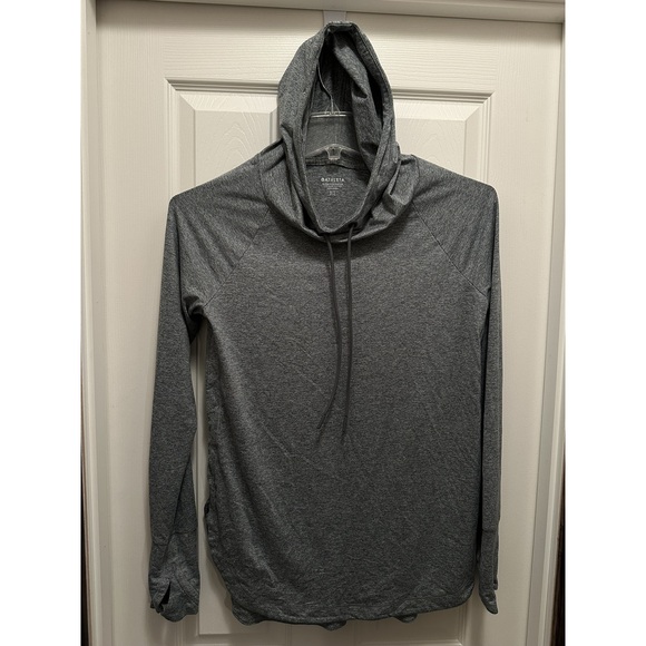 Athleta TALL Small Uptempo Hoodie Sweatshirt ST Green gray. Like New! - Picture 3 of 8